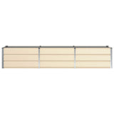 Planter Ivory 240 x 80 x 45 cm Steel