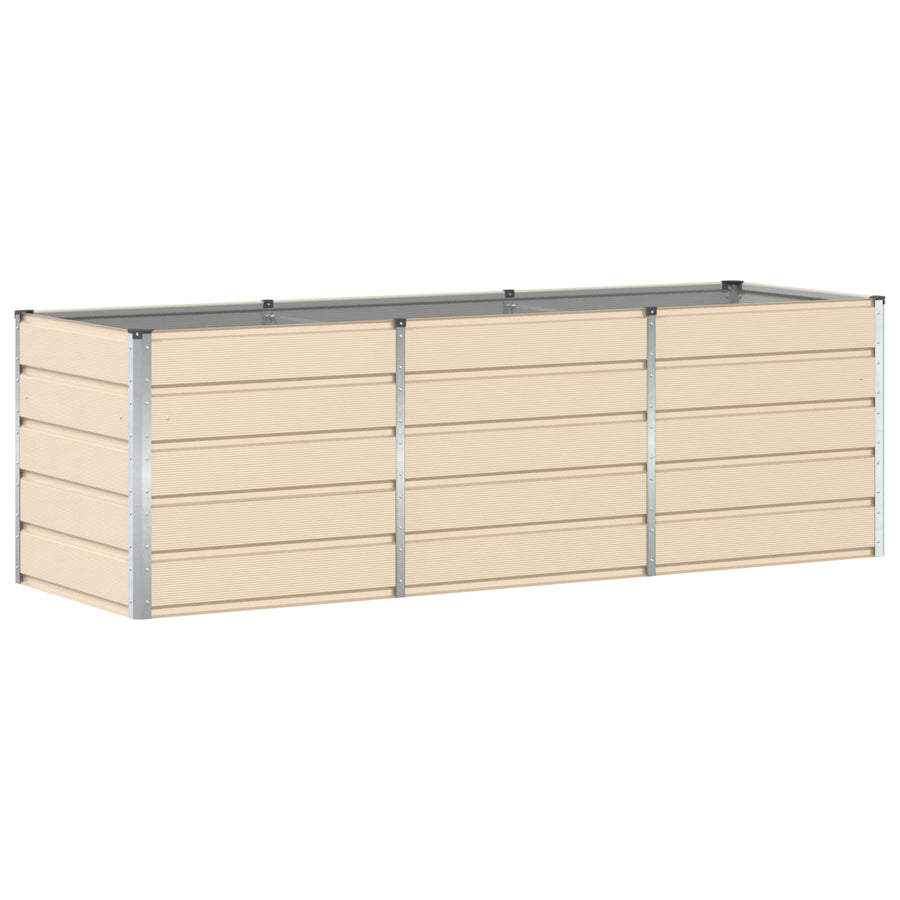 Planter Ivory 240 x 80 x 75 cm Steel