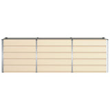 Planter Ivory 240 x 80 x 75 cm Steel