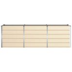 Planter Ivory 240 x 80 x 75 cm Steel