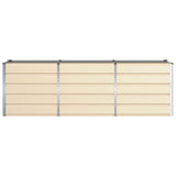 Planter Ivory 240 x 80 x 75 cm Steel - Top-Down View