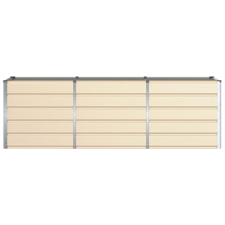 Planter Ivory 240 x 80 x 75 cm Steel