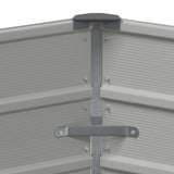 Planter Light Grey 129 x 129 x 45 cm Steel