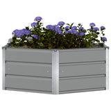 Planter Light Grey 129 x 129 x 45 cm Steel