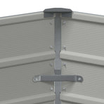 Planter Light Grey 129 x 129 x 75 cm Steel
