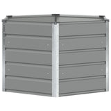 Planter Light Grey 129 x 129 x 75 cm Steel