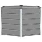 Planter Light Grey 129 x 129 x 75 cm Steel
