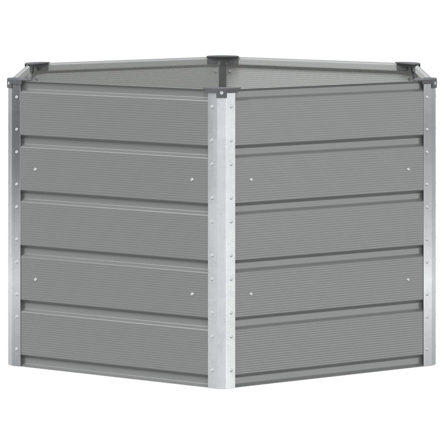 Planter Light Grey 129 x 129 x 75 cm Steel