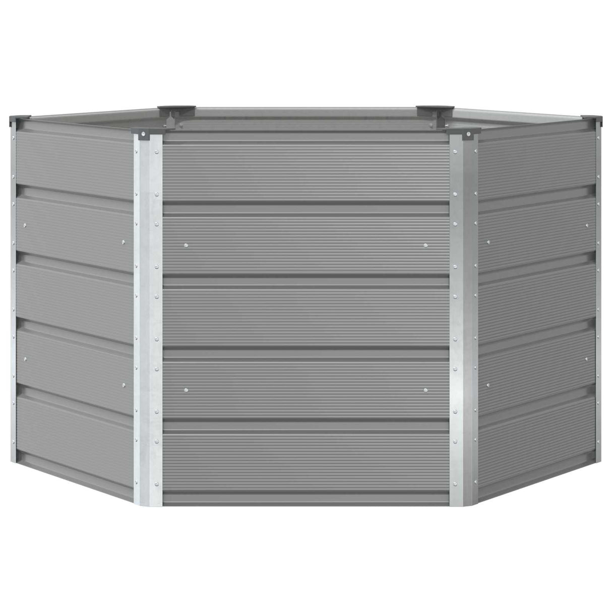 Planter Light Grey 129 x 129 x 75 cm Steel