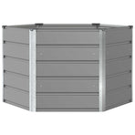 Planter Light Grey 129 x 129 x 75 cm Steel