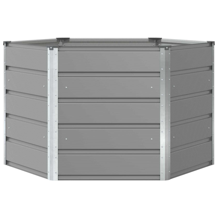 Planter Light Grey 129 x 129 x 75 cm Steel