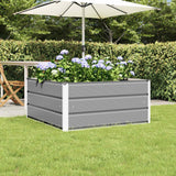 Planter Light Grey 100 x 100 x 45 cm Steel