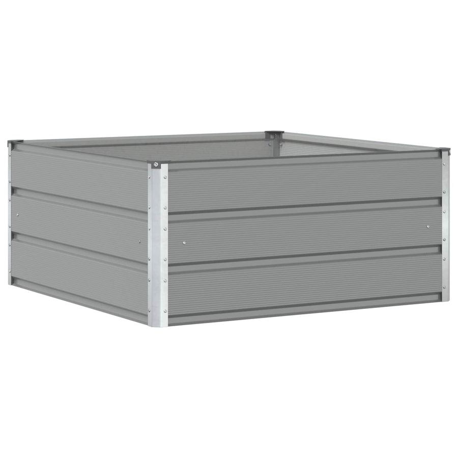Planter Light Grey 100 x 100 x 45 cm Steel