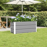 Planter Light Grey 100 x 40 x 45 cm Steel
