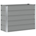 Planter Light Grey 100 x 40 x 75 cm Steel