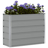 Planter Light Grey 100 x 40 x 75 cm Steel