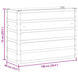 Planter Light Grey 100 x 40 x 75 cm Steel