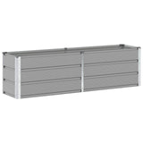 Planter Light Grey 160 x 40 x 45 cm Steel