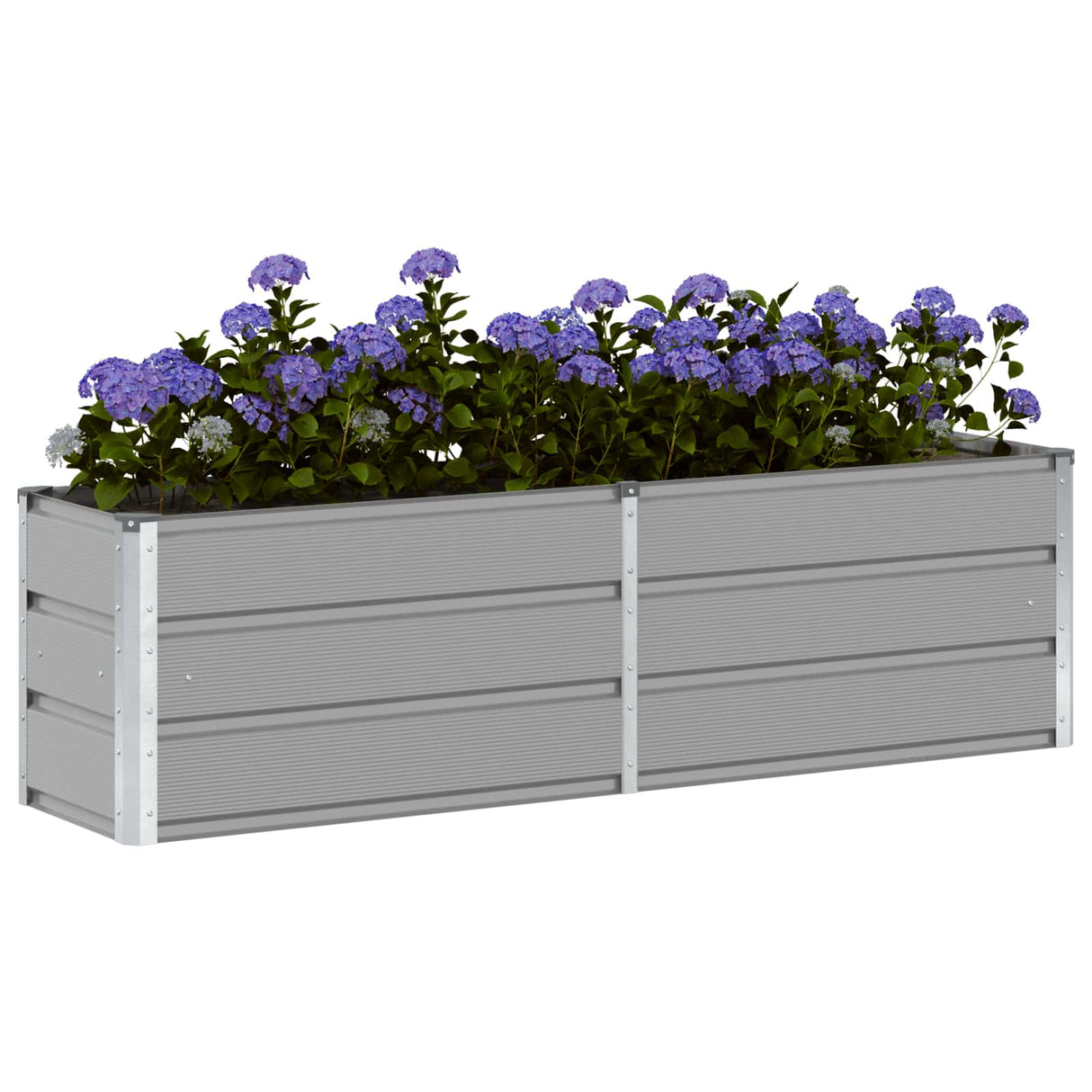 Planter Light Grey 160 x 40 x 45 cm Steel