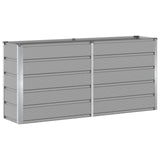 Planter Light Grey 160 x 40 x 75 cm Steel