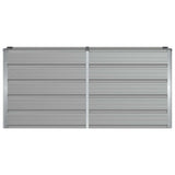 Planter Light Grey 160 x 40 x 75 cm Steel