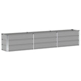 Planter Light Grey 240 x 40 x 45 cm Steel