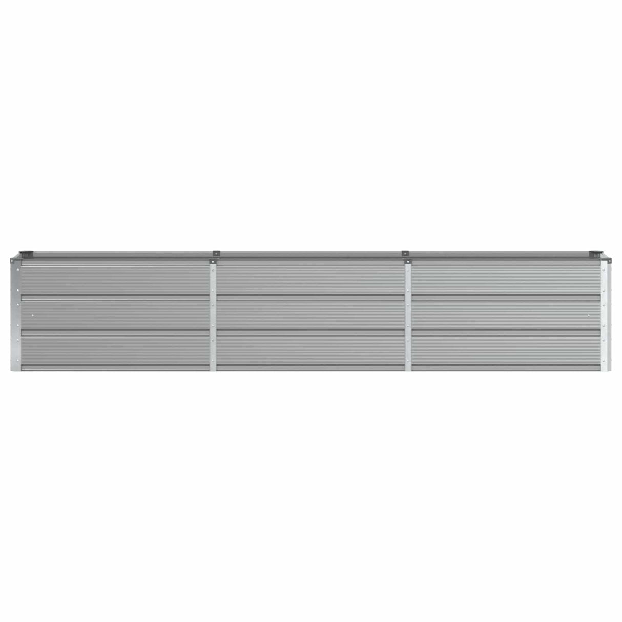 Planter Light Grey 240 x 40 x 45 cm Steel