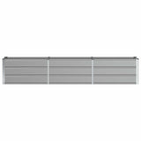 Planter Light Grey 240 x 40 x 45 cm Steel