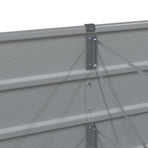Planter Light Grey 240 x 40 x 75 cm Steel