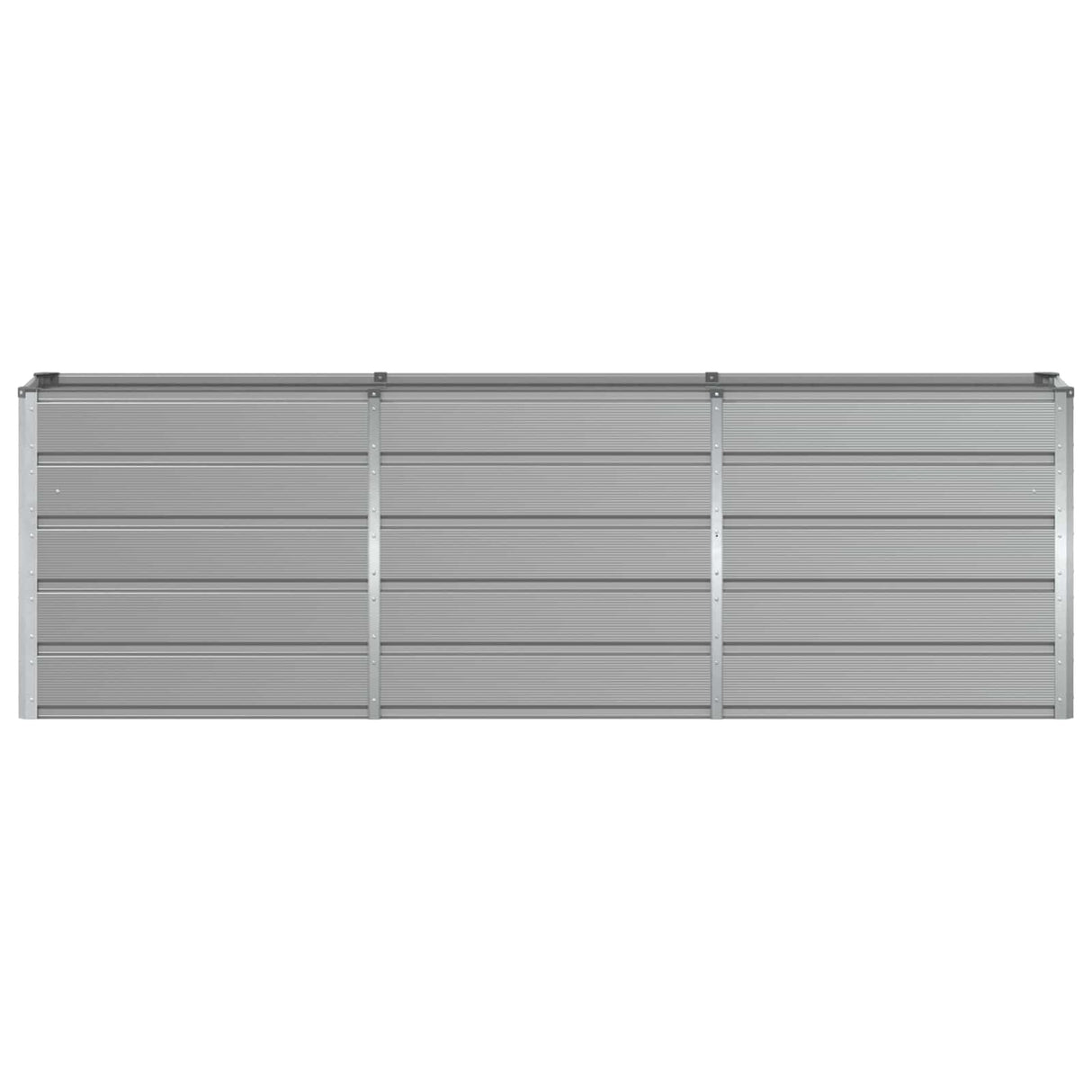 Planter Light Grey 240 x 40 x 75 cm Steel
