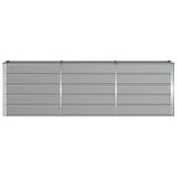 Planter Light Grey 240 x 40 x 75 cm Steel
