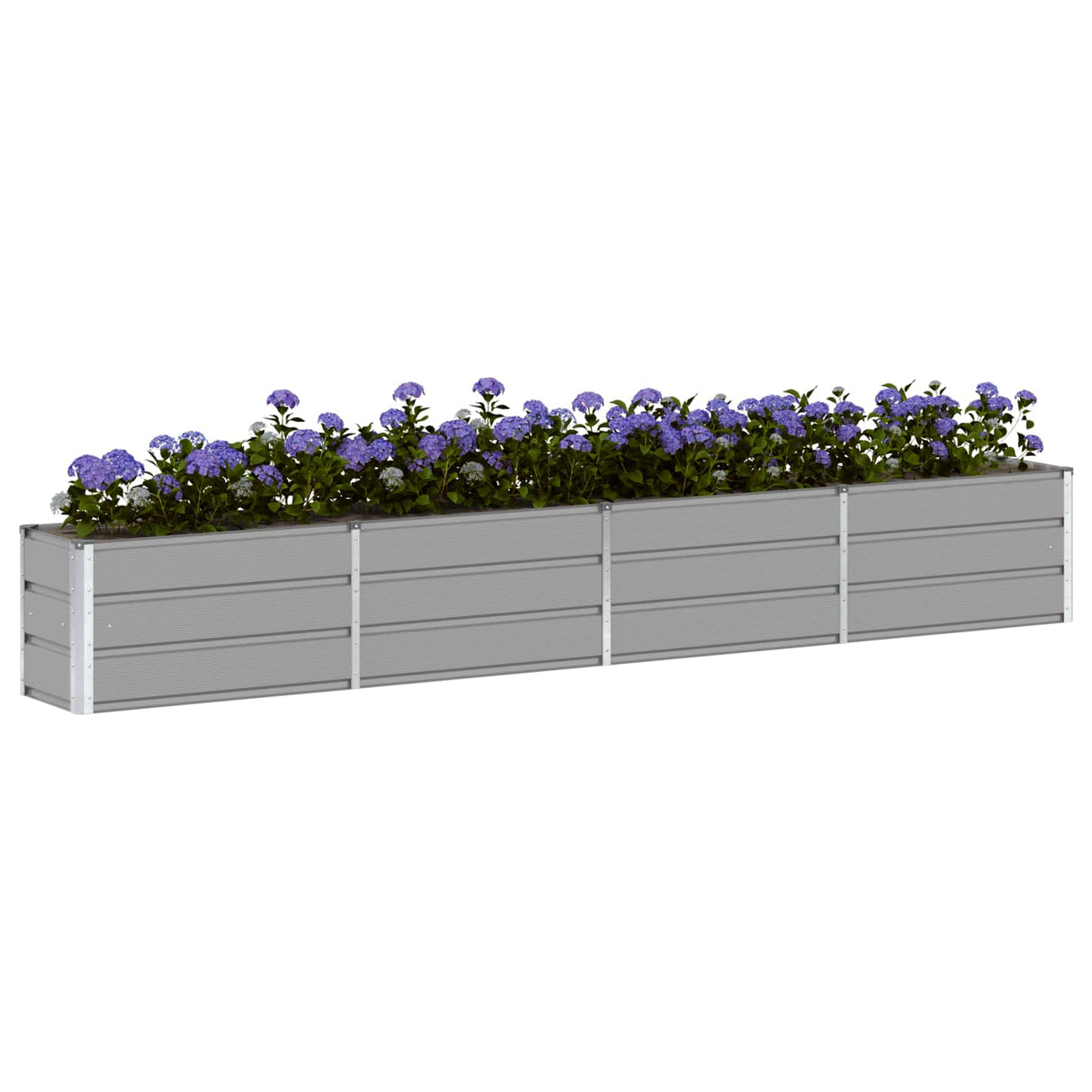 Planter Light Grey 320 x 40 x 45 cm Steel