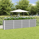 Planter Light Grey 320 x 40 x 75 cm Steel