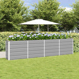 Planter Light Grey 160 x 40 x 75 cm Steel