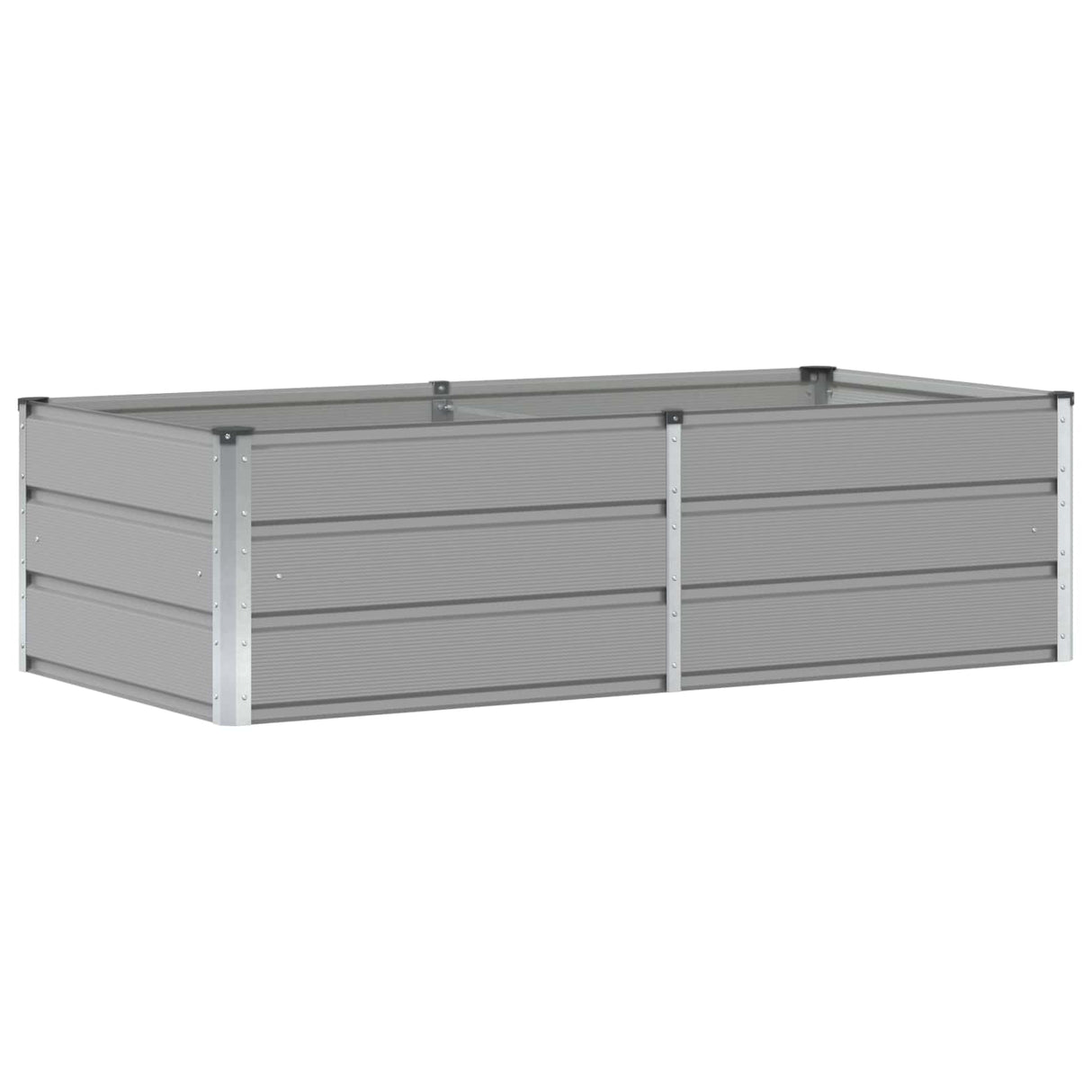 Planter Light Grey 160 x 80 x 45 cm Steel