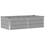 Planter Light Grey 160 x 80 x 45 cm Steel