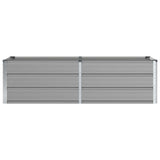 Planter Light Grey 160 x 80 x 45 cm Steel
