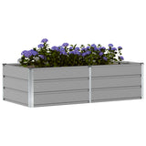 Planter Light Grey 160 x 80 x 45 cm Steel