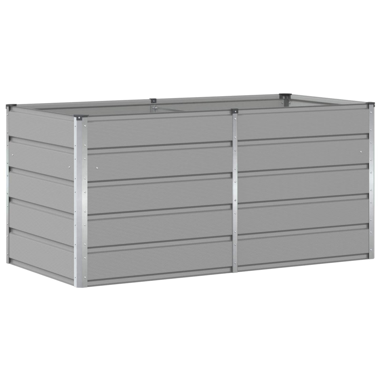 Planter Light Grey 160 x 80 x 75 cm Steel