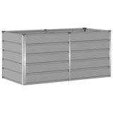 Planter Light Grey 160 x 80 x 75 cm Steel