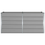 Planter Light Grey 160 x 80 x 75 cm Steel