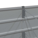Planter Light Grey 240 x 80 x 45 cm Steel