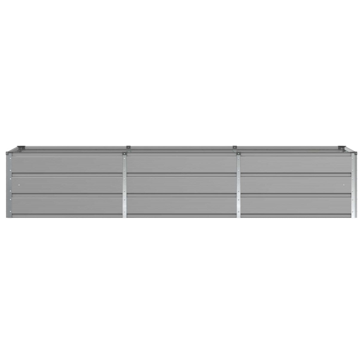Planter Light Grey 240 x 80 x 45 cm Steel