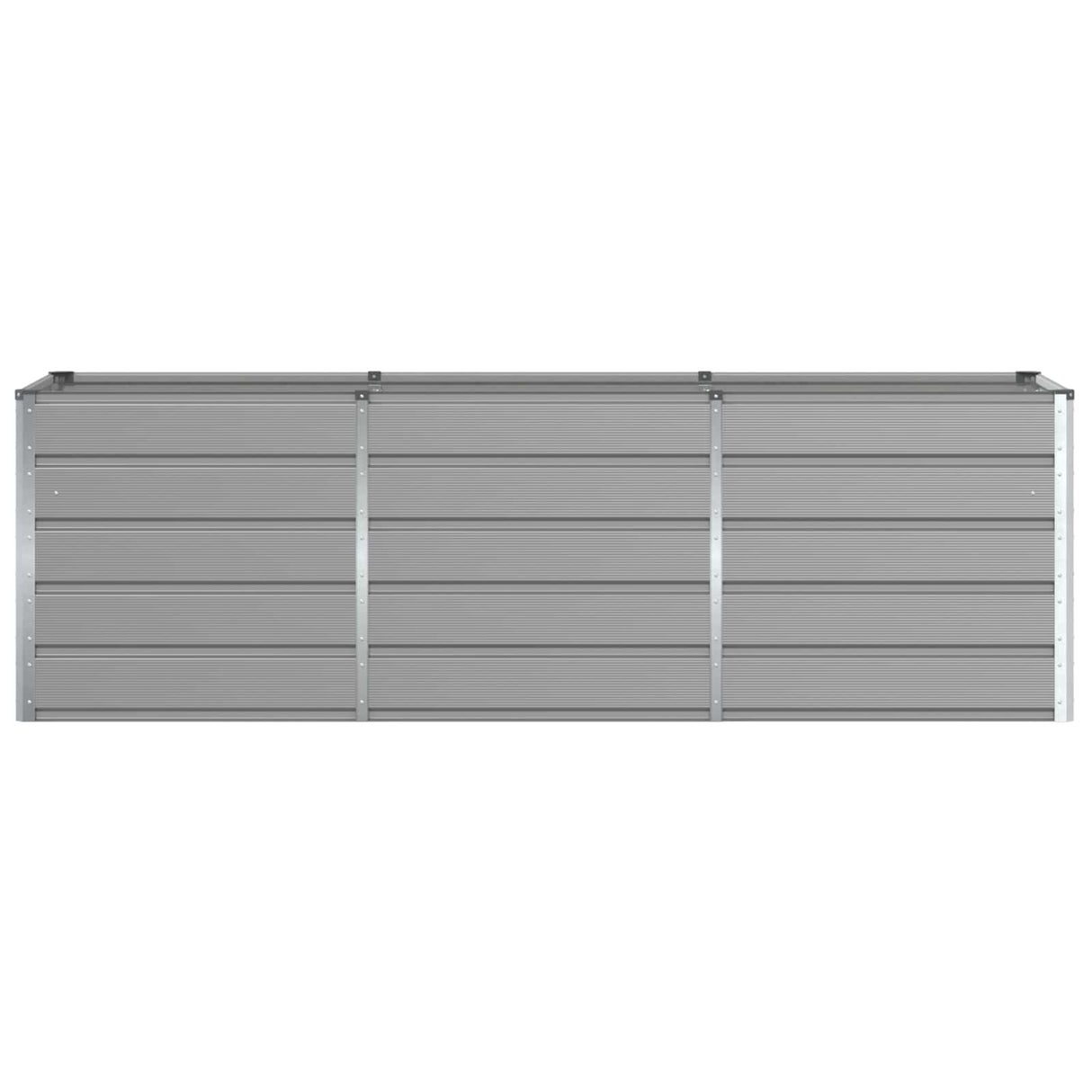 Planter Light Grey 240 x 80 x 75 cm Steel