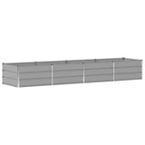 Planter Light Grey 320 x 80 x 45 cm Steel
