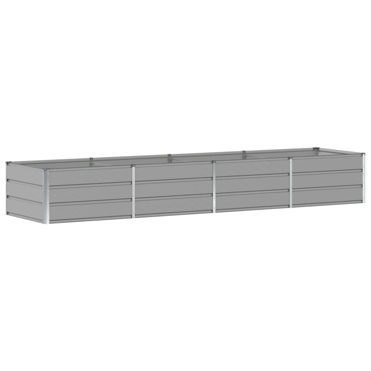 Planter Light Grey 320 x 80 x 45 cm Steel