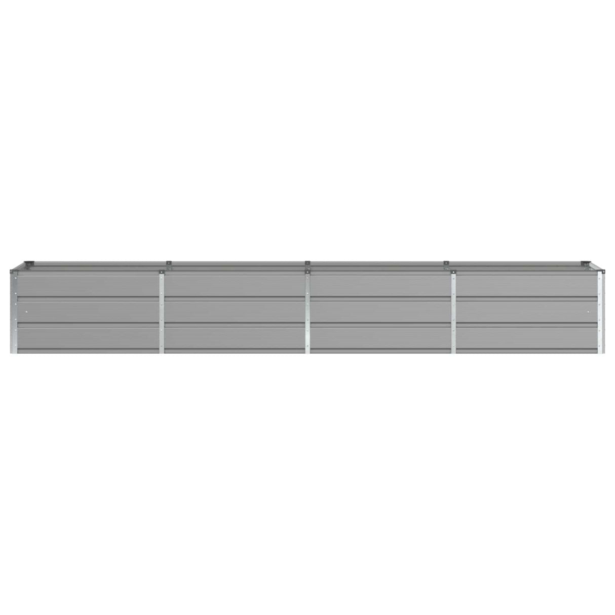 Planter Light Grey 320 x 80 x 45 cm Steel
