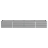 Planter Light Grey 320 x 80 x 45 cm Steel