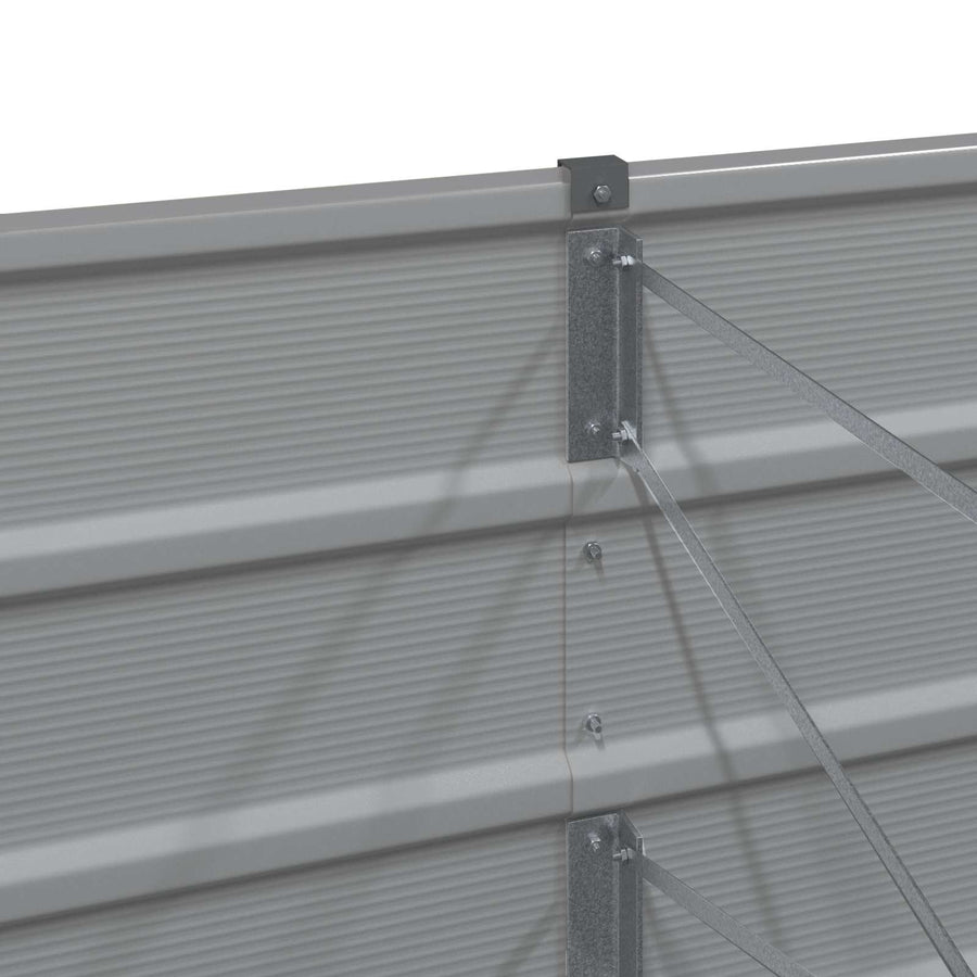 Planter Light Grey 400 x 80 x 45 cm Steel