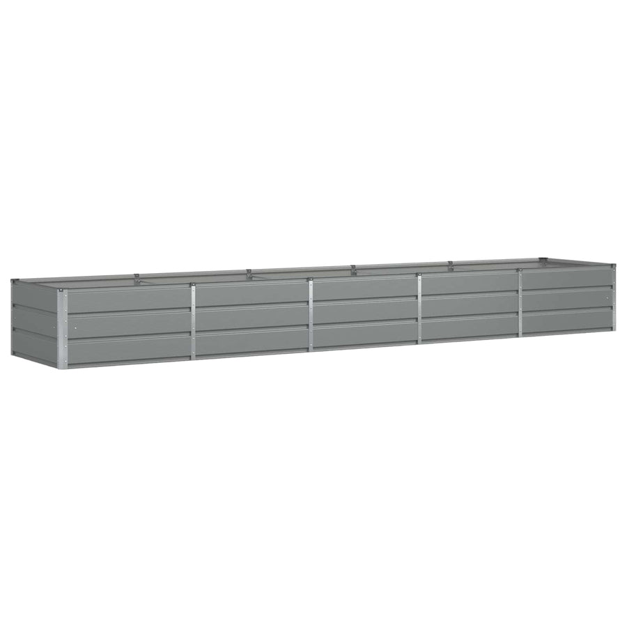 Planter Light Grey 400 x 80 x 45 cm Steel